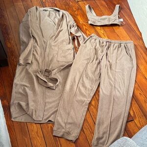 Cozy Tan Lounge Set Fashion Nova Size Large